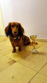 Sophie mit Pokal